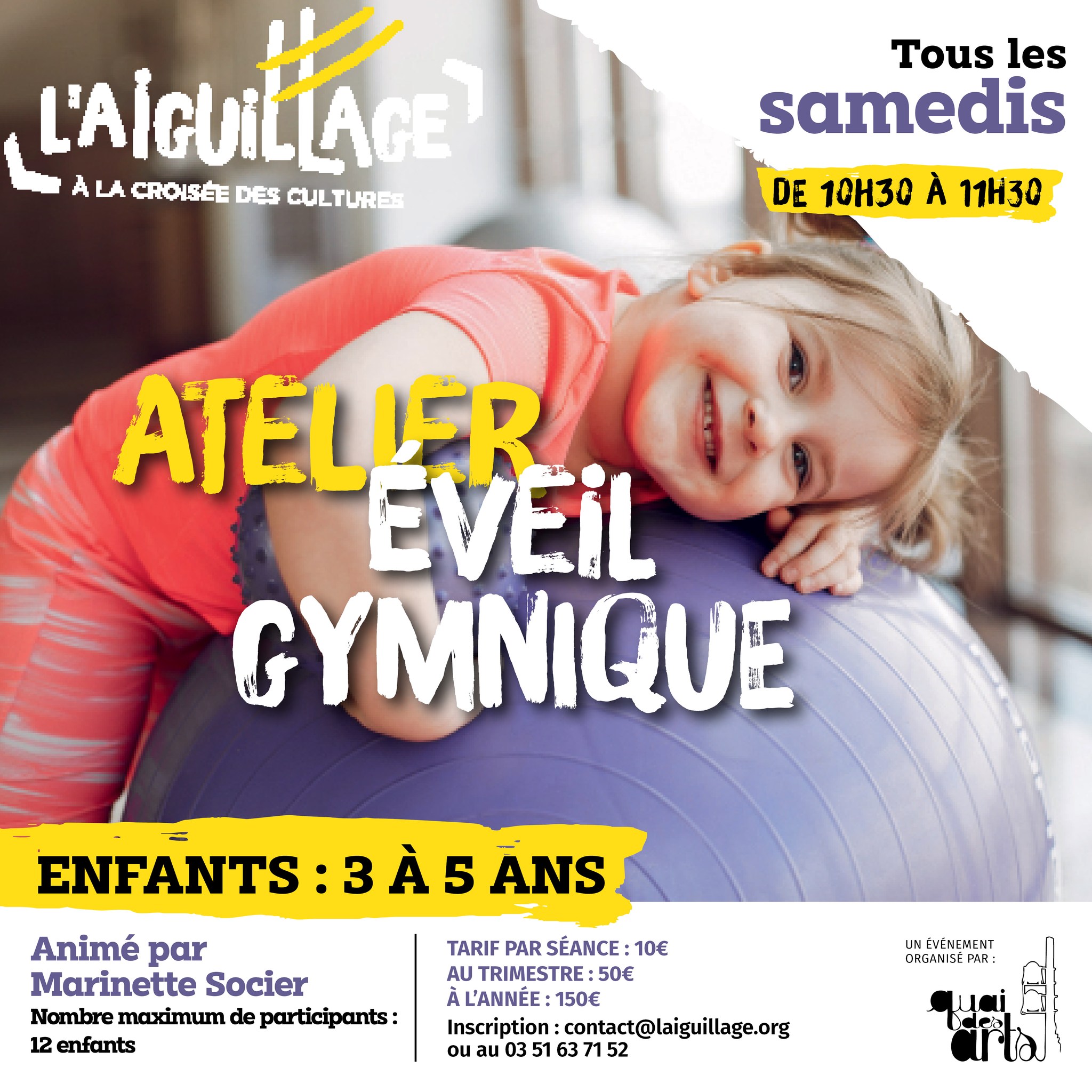 ATELIER : ÉVEIL GYMNIQUE Du 11 janv au 5 juil 2025