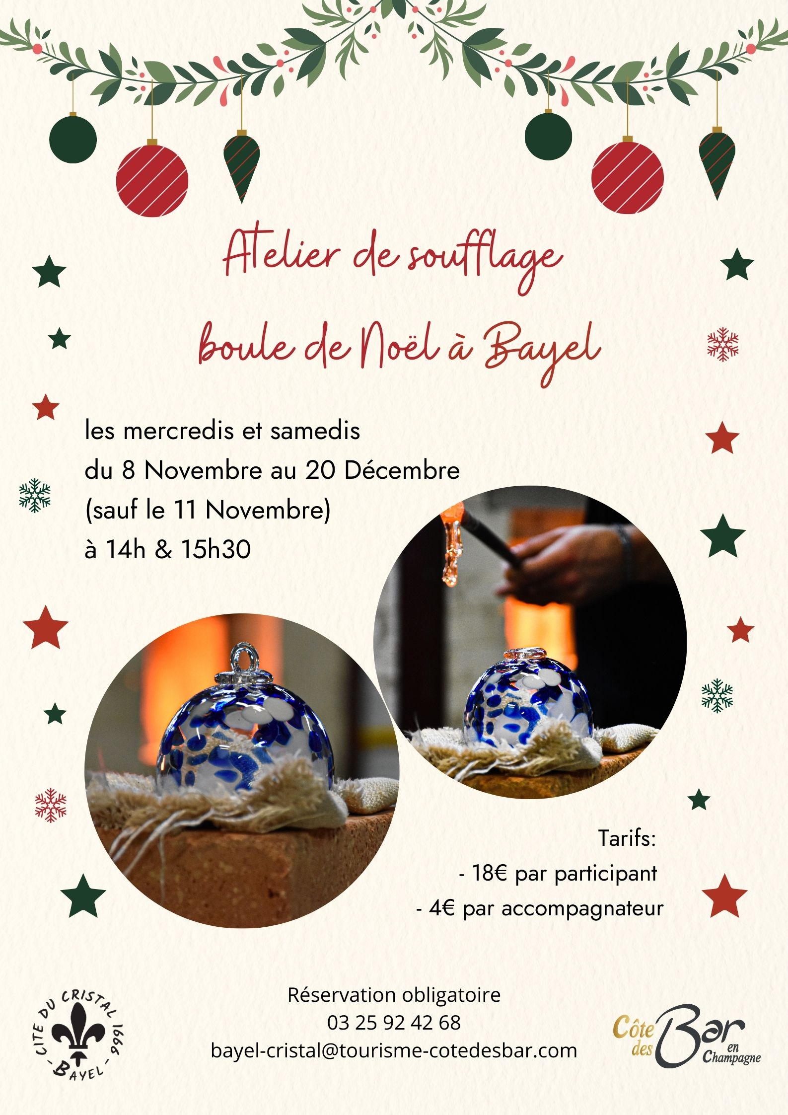 Atelier Boule de Noël à Bayel Aube Champagne