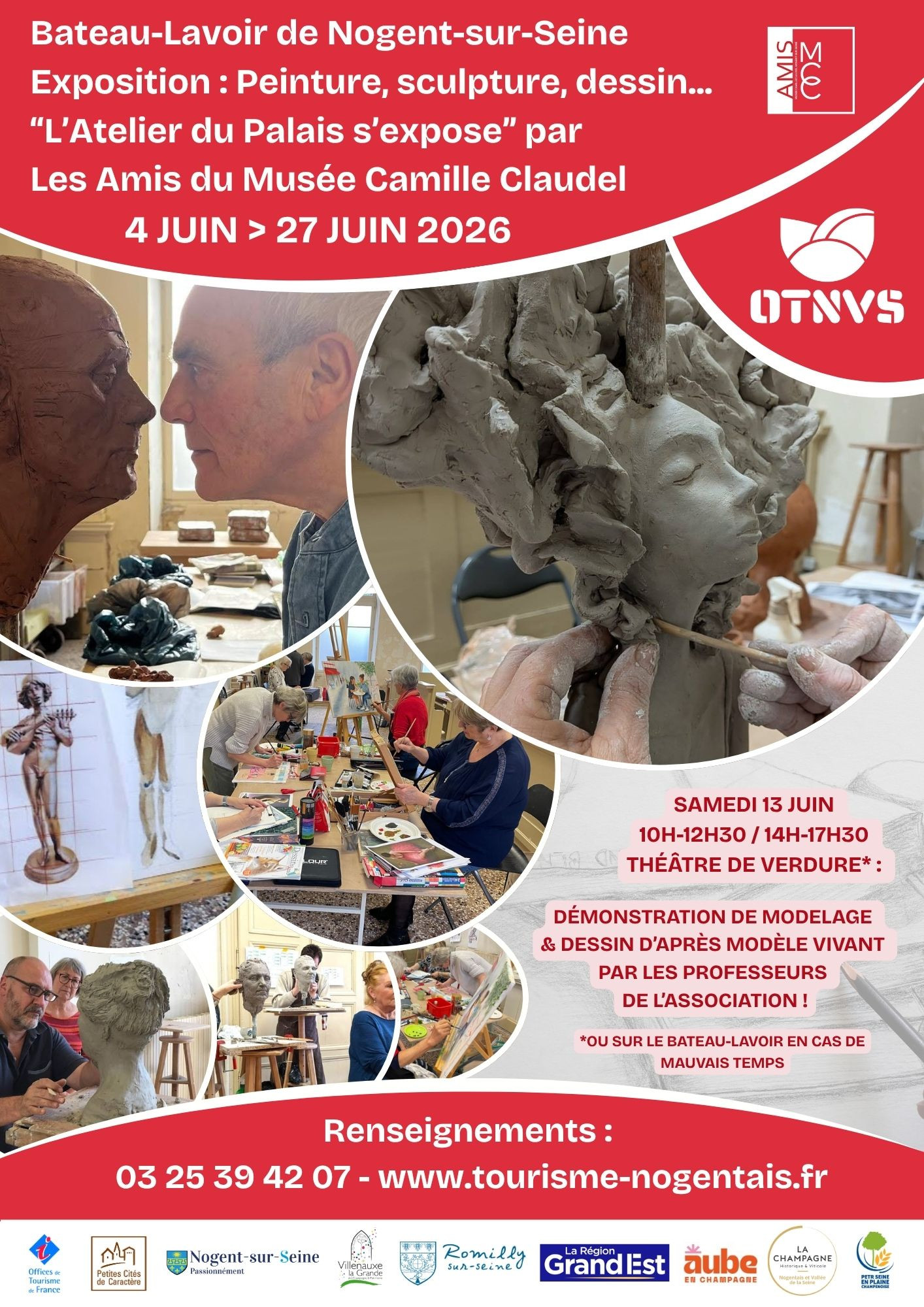 Exposition "L'Atelier du Palais s'expose" au Bateau-Lavoir de Nogent-sur-Seine