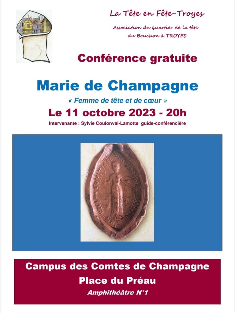 Troyes : Conférence - Marie de Champagne 