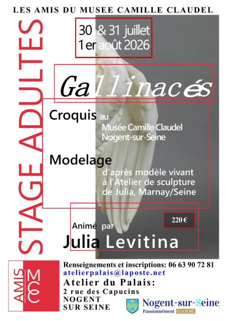 Stage de modelage par "Les Amis du Musée Camille Claudel" à Nogent-sur-Seine
