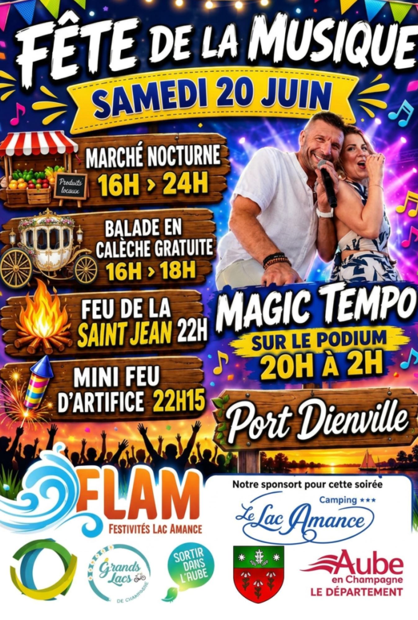 Fête de la musique et Feu de la Saint-Jean à Dienville