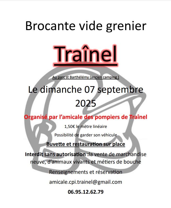 Brocante à Trainel