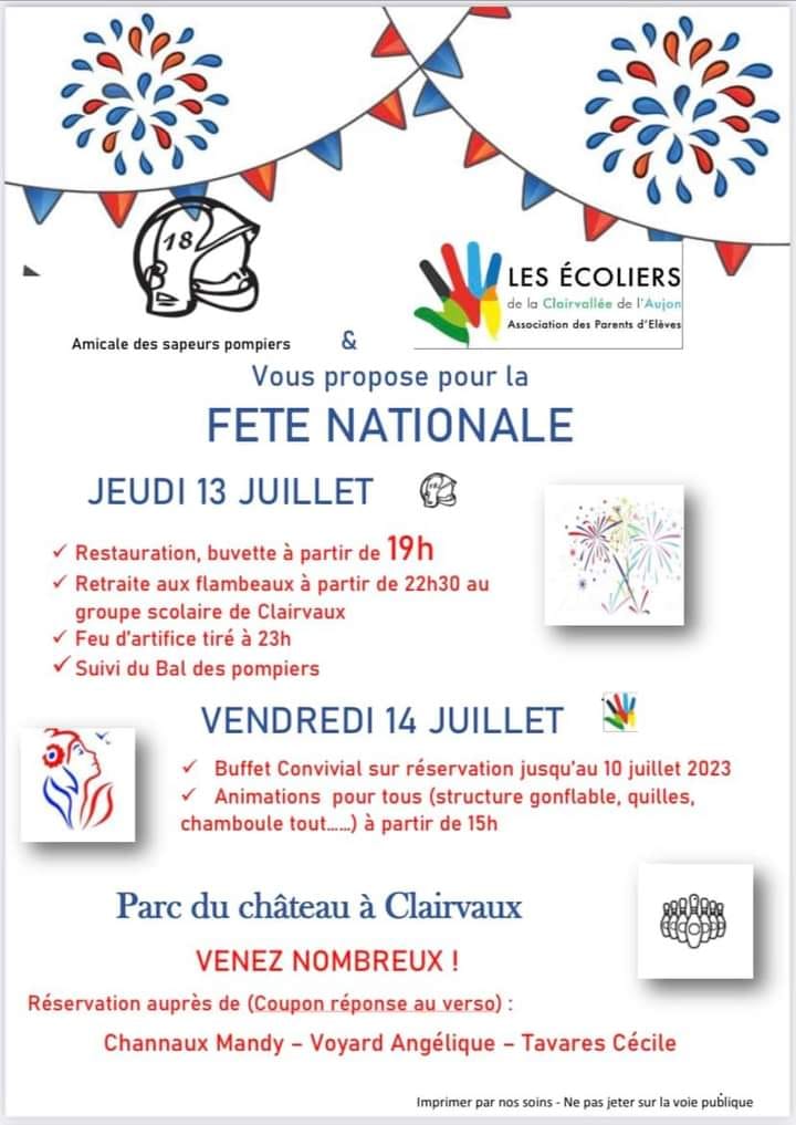 Festivités du 14 Juillet à Ville-sous-la-Ferté - Aube Champagne