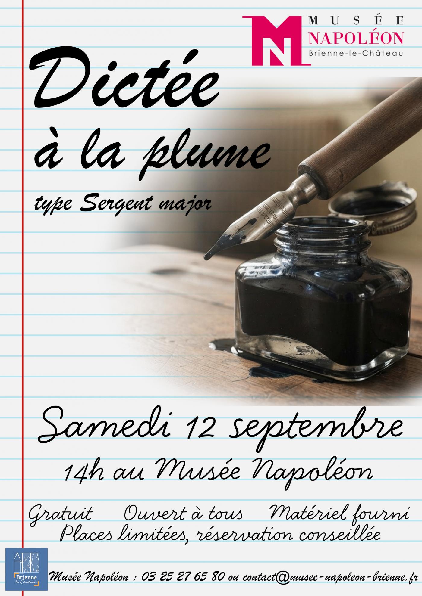 Dictée à la plume