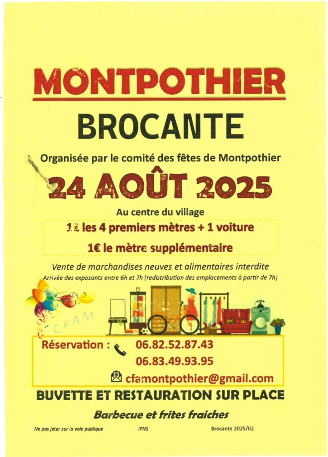 Brocante à Montpothier