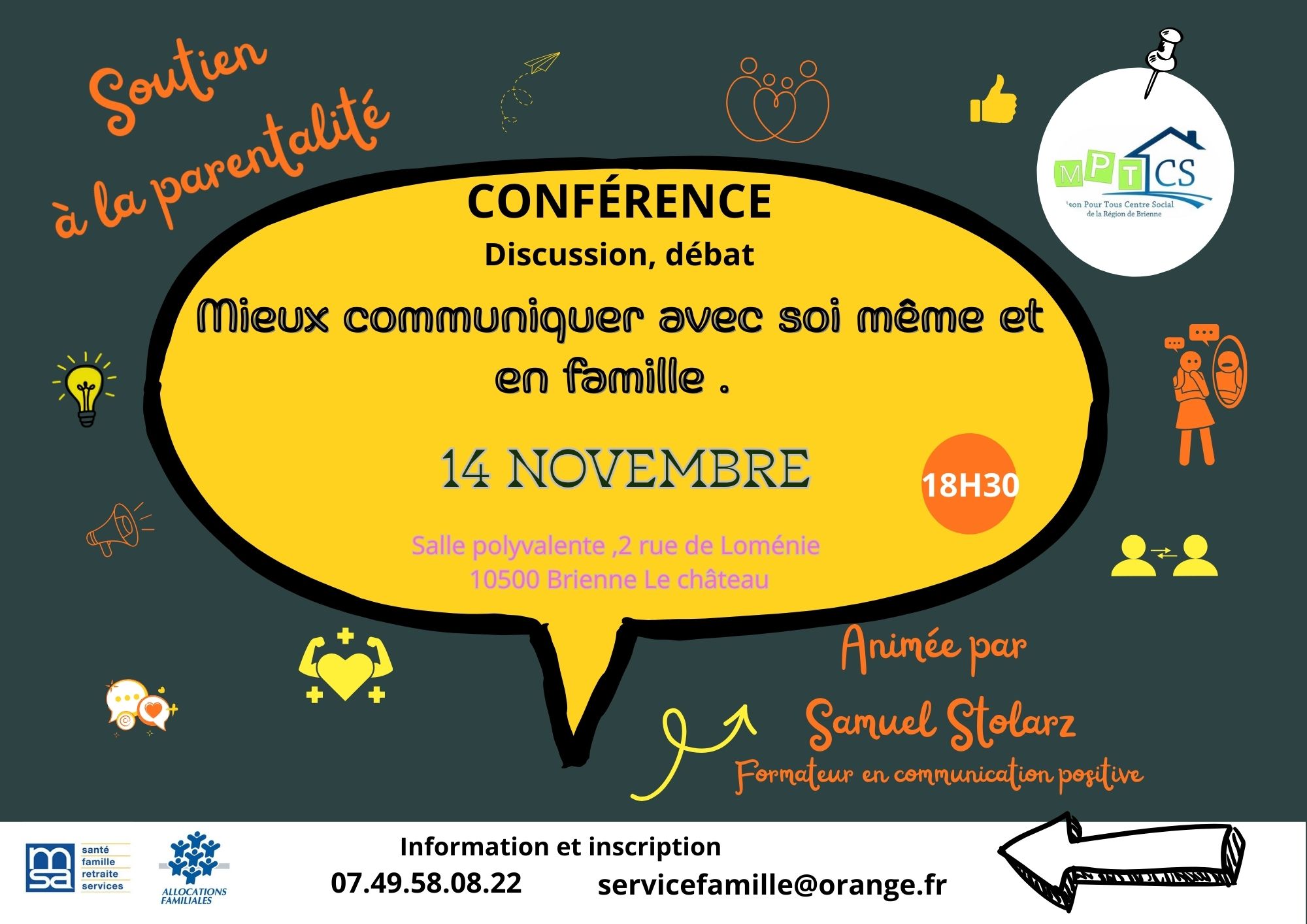 Conférence : Mieux communiquer avec soi-même et en famille, Brienne-le-Château - photo 2